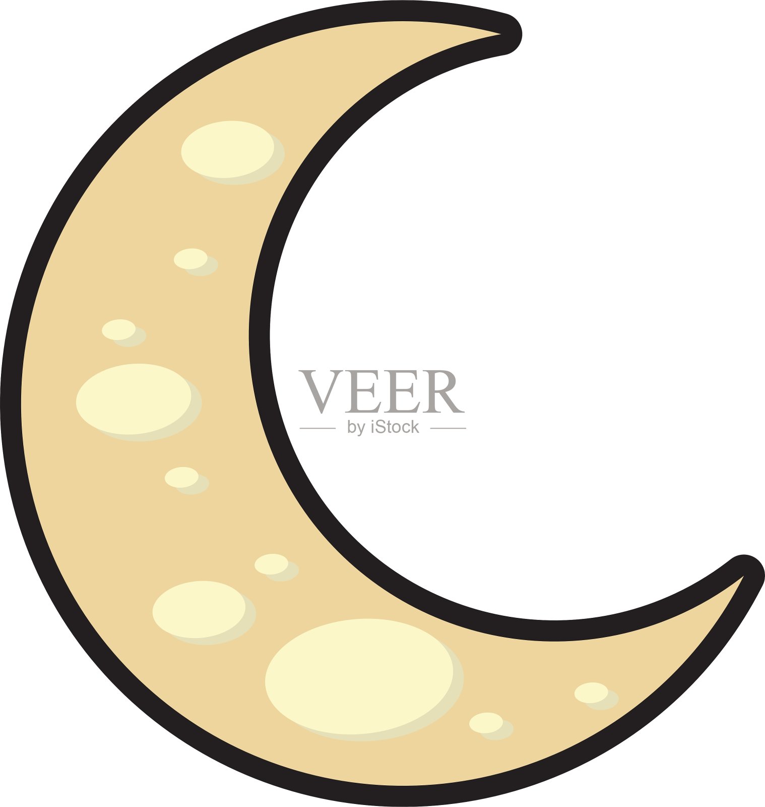 月亮图标夜设计图形插画图片素材