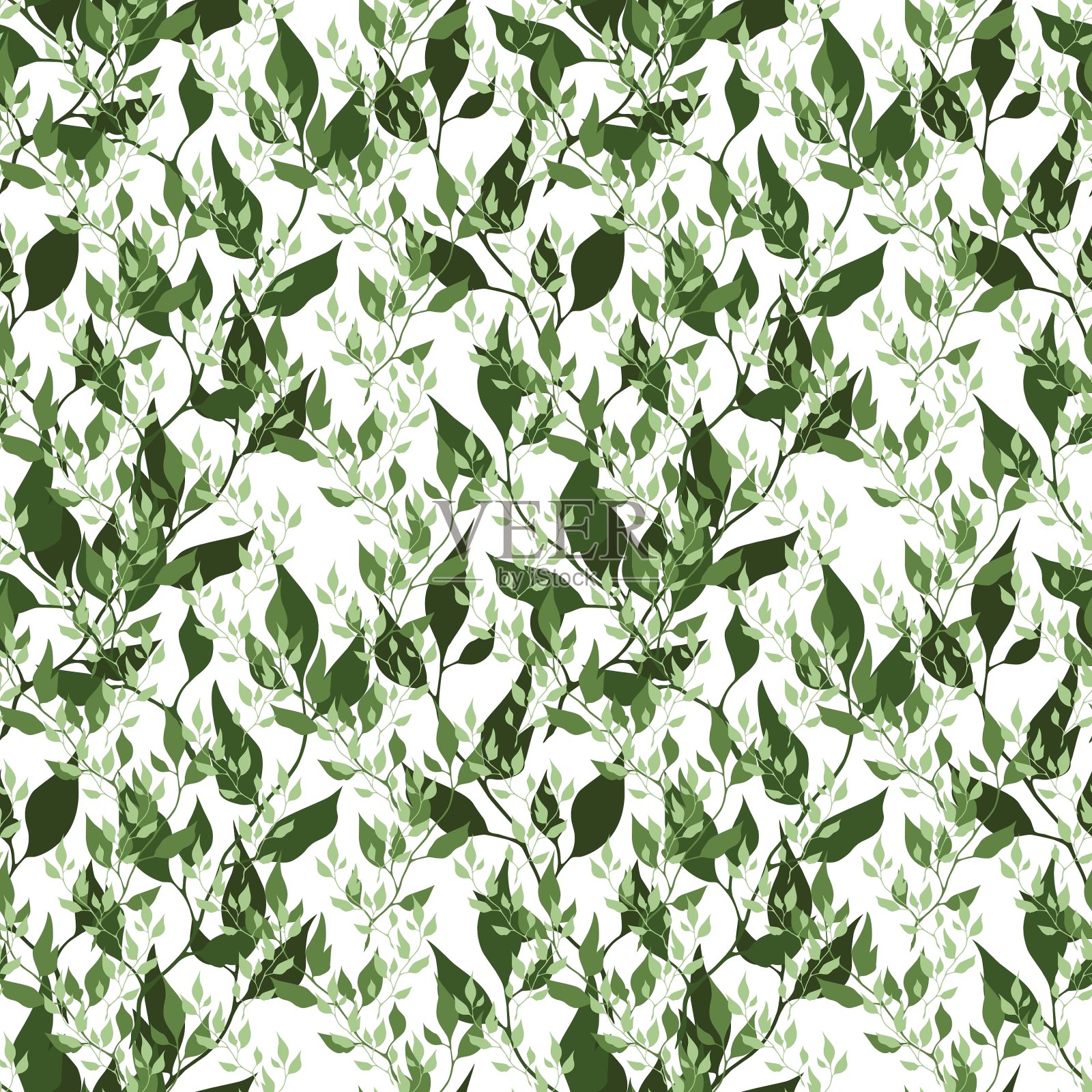 无缝自然生态彩色花纹插画图片素材