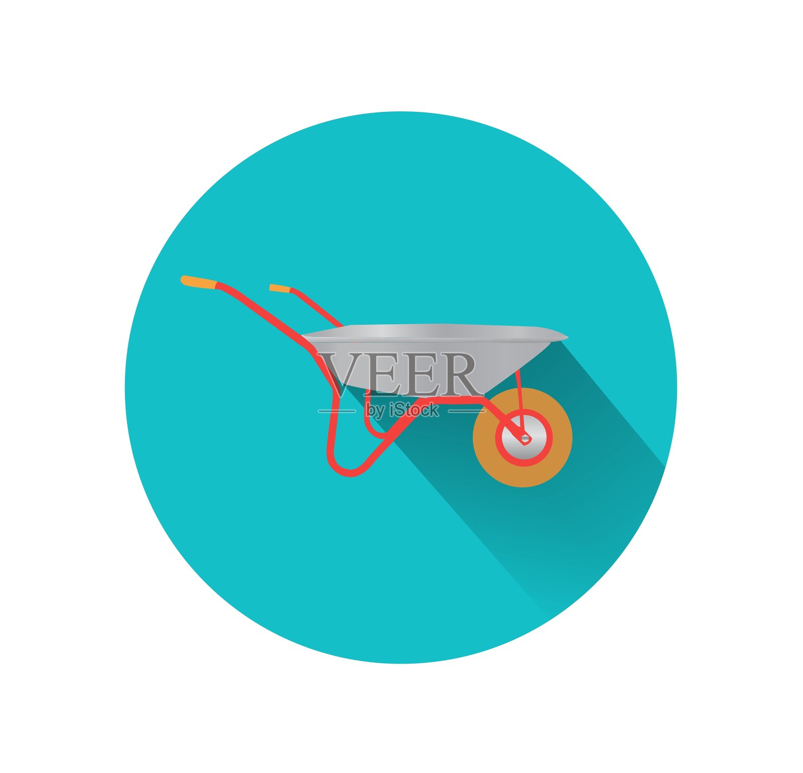 花园独轮手推车设计元素图片