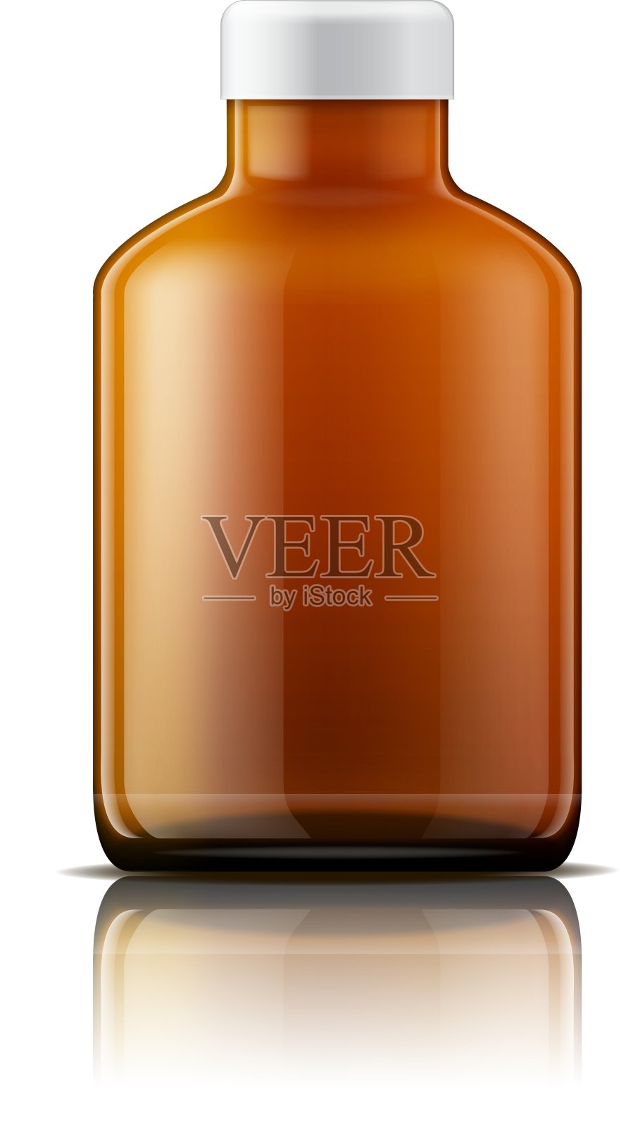 白色背景上孤立的药瓶设计元素图片