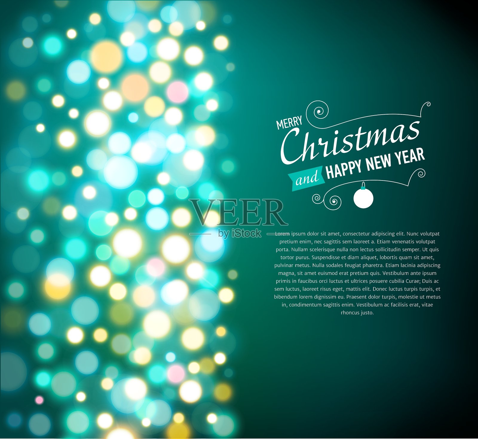 新年彩灯背景设计模板素材