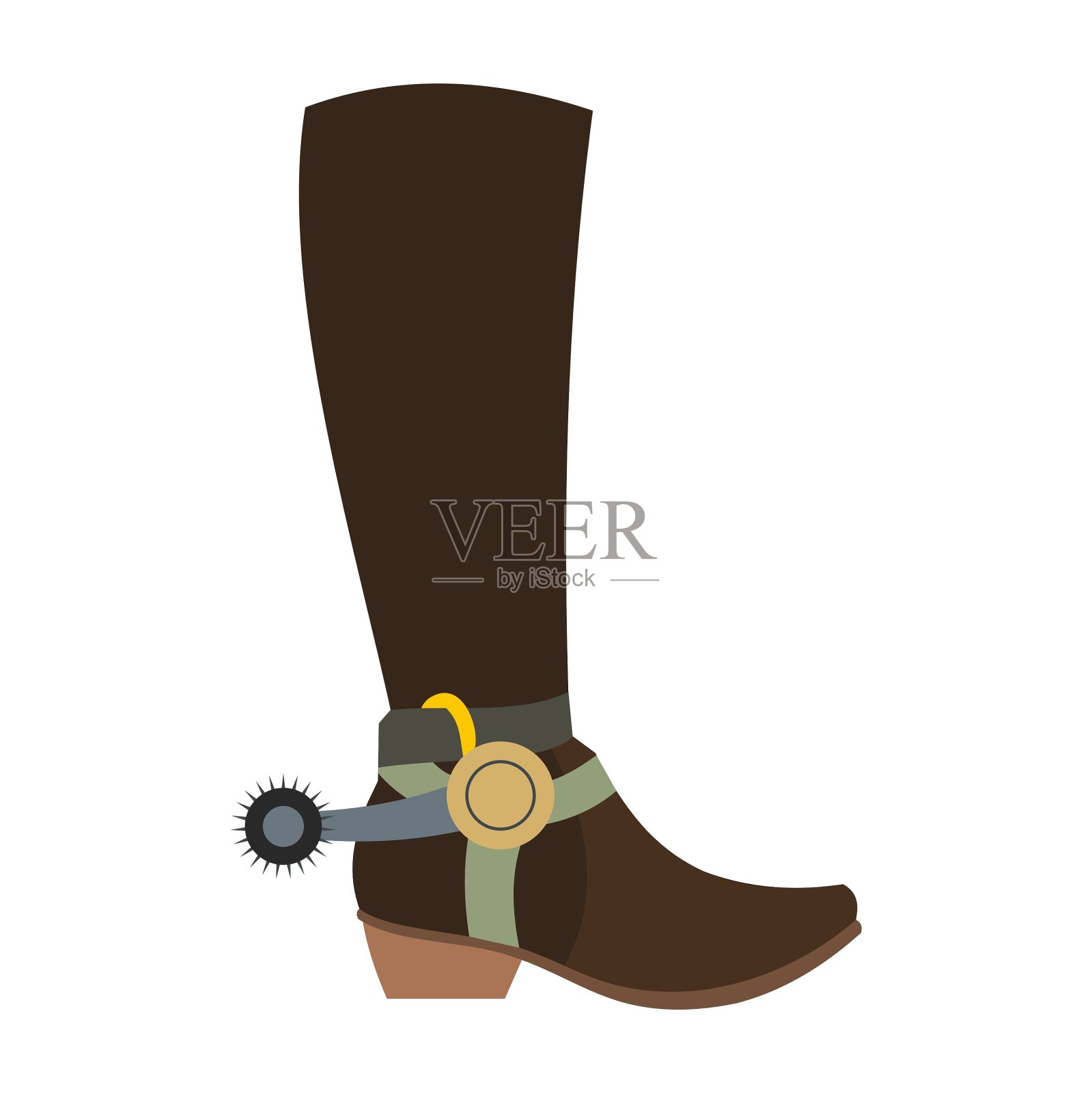 牛仔靴图标设计元素图片