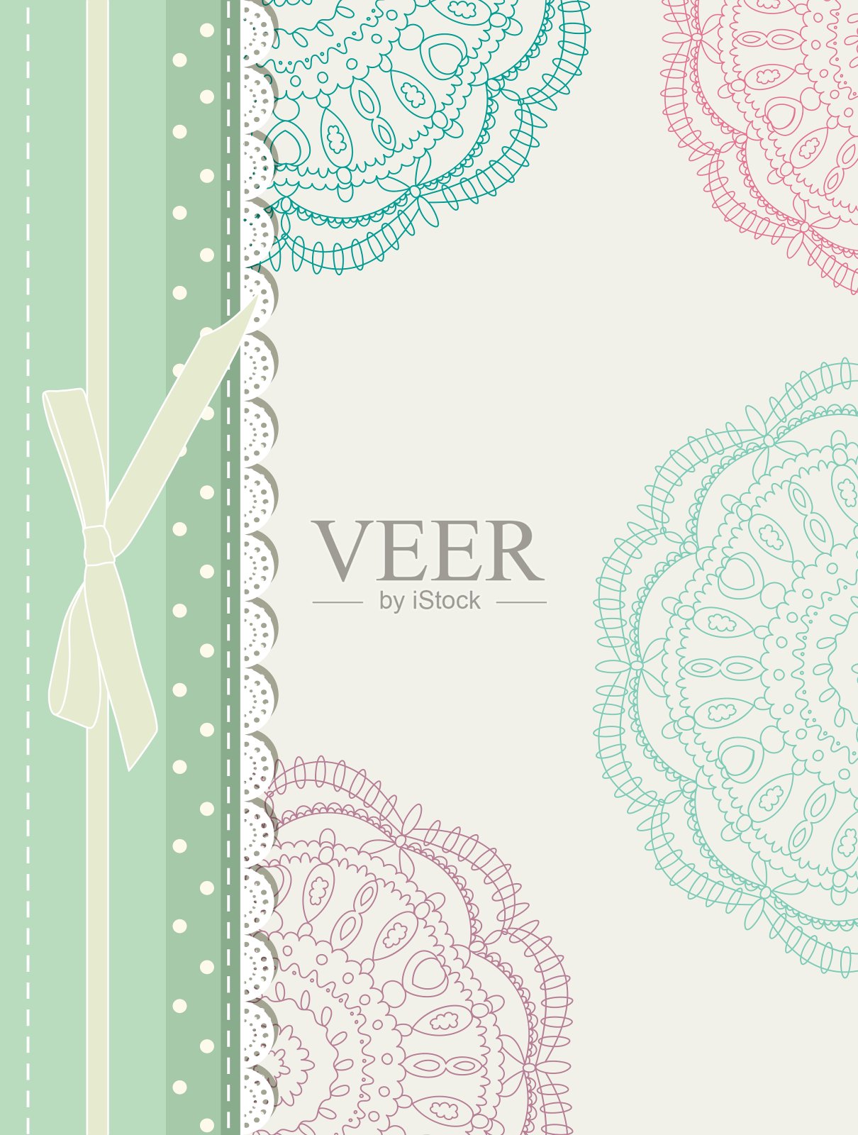 复古背景的情人节卡插画图片素材