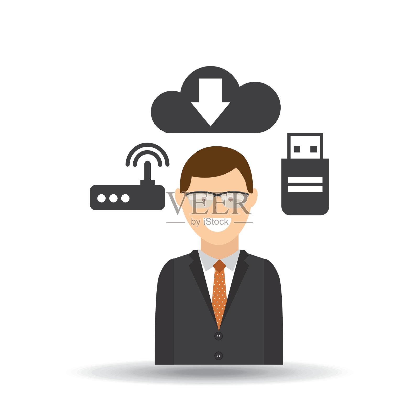 技术交流的图标设计元素图片