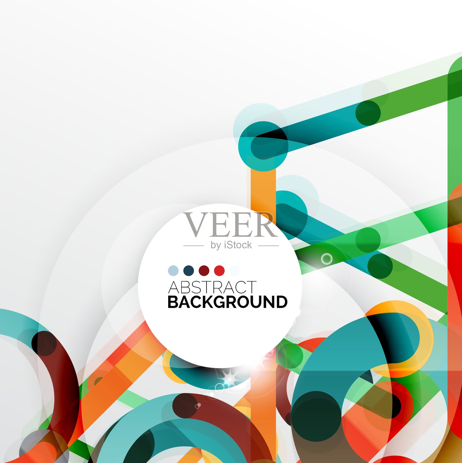 彩色平面设计抽象背景漩涡插画图片素材