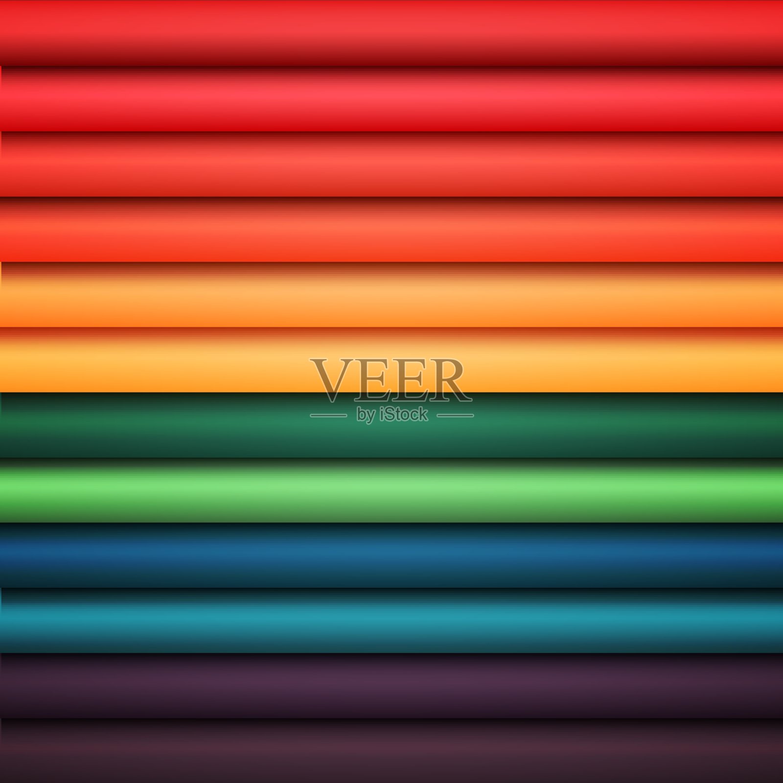 抽象彩虹五彩线条插画图片素材