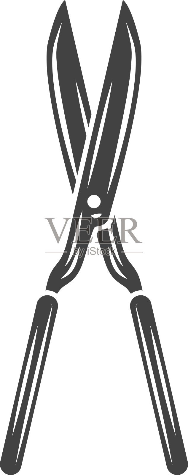 老式的手修剪黑在白色设计元素图片