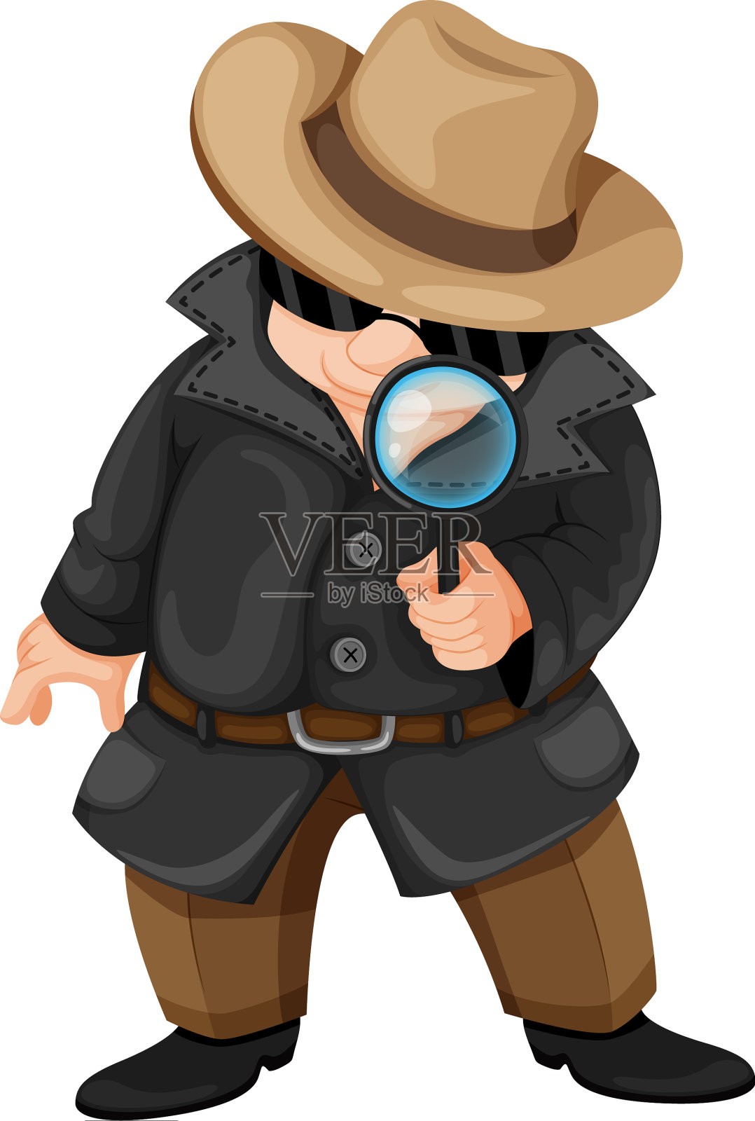 一个胖侦探设计元素图片