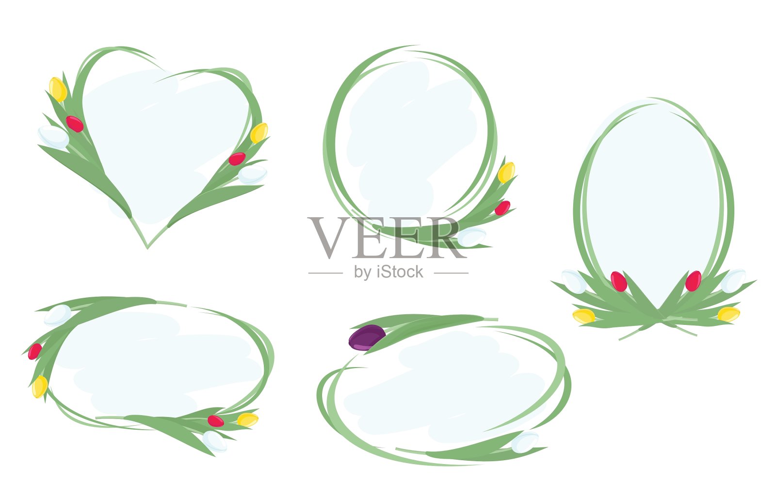 郁金香帧设计元素图片