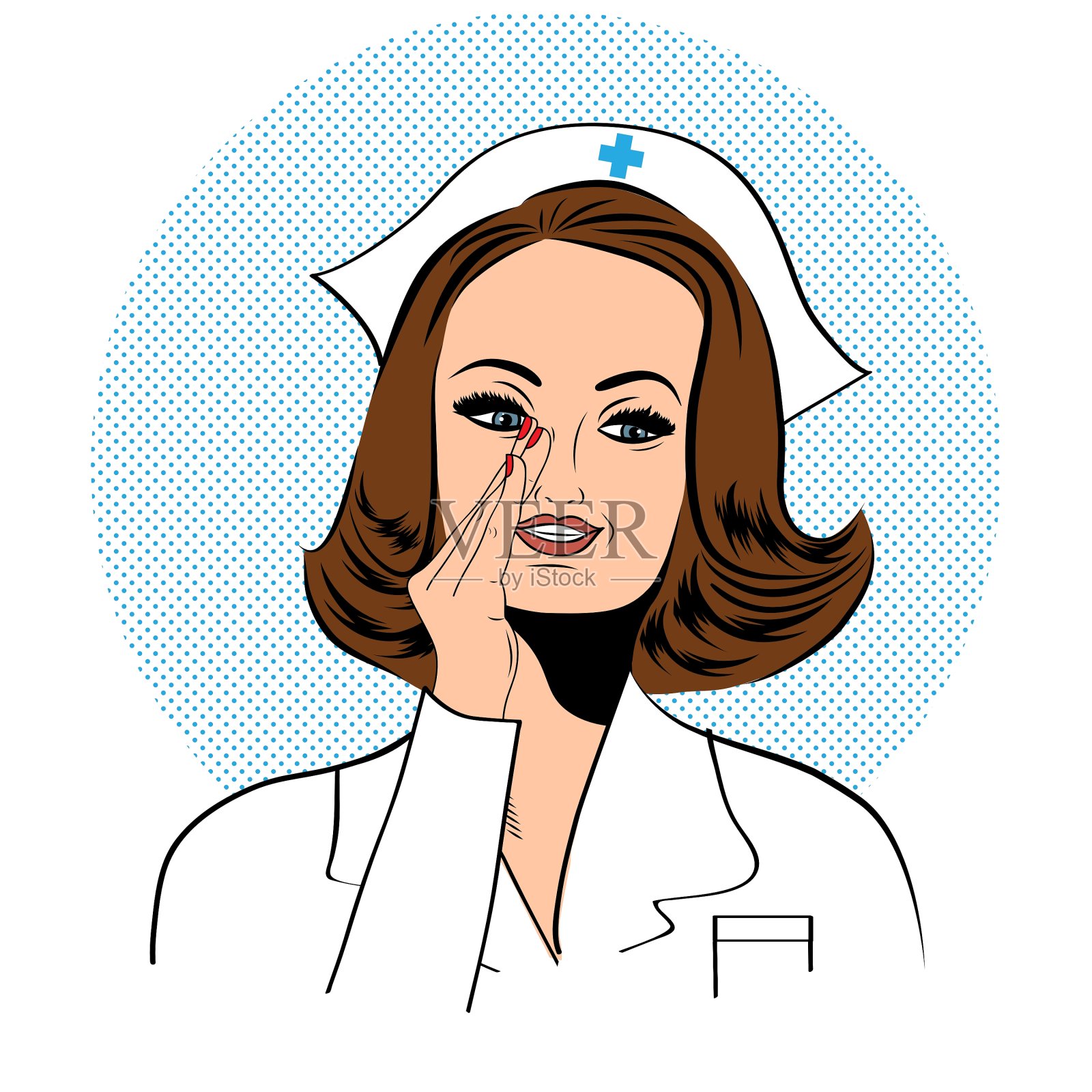 美丽、友好、自信的护士设计元素图片