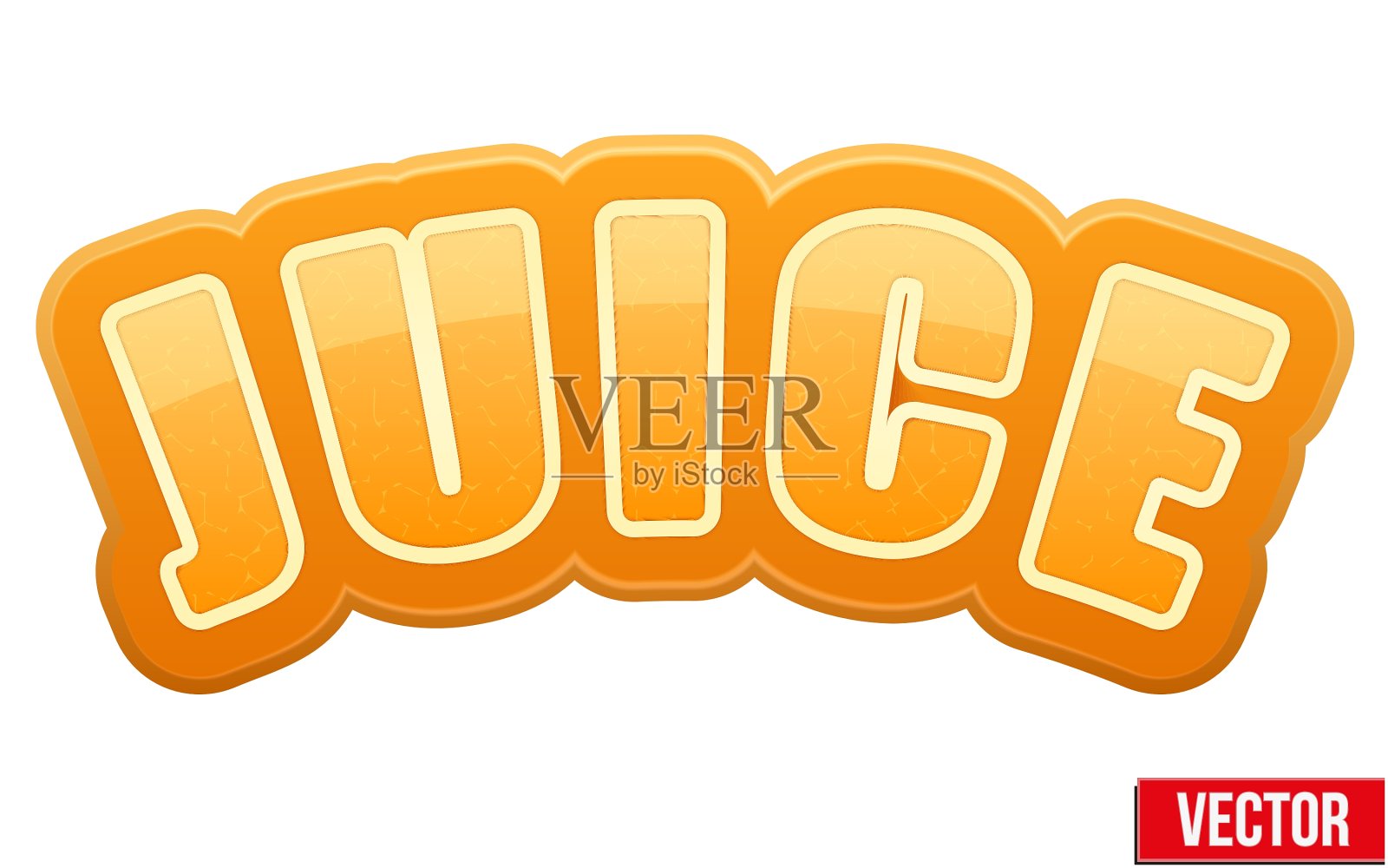 橙汁标签明亮的高级设计设计元素图片