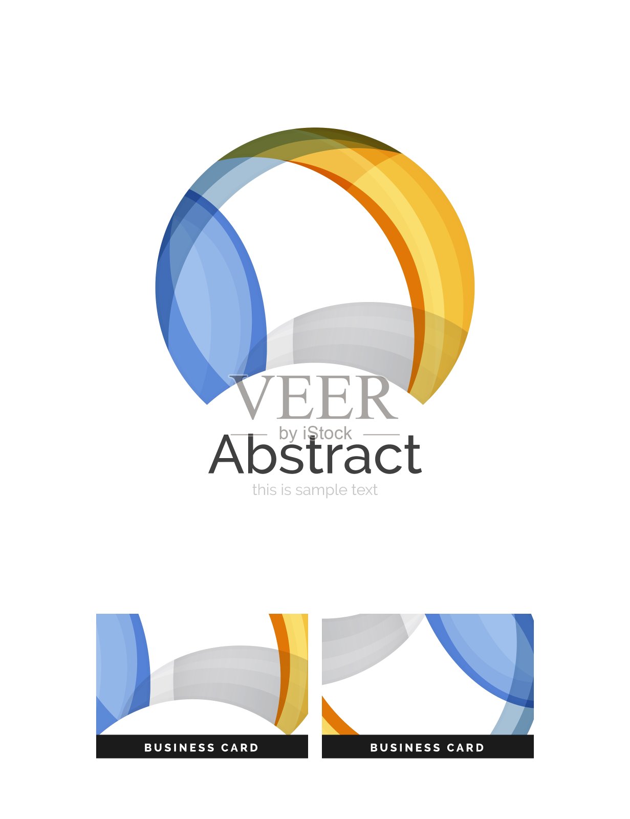 圆形标志透明重叠漩涡形状插画图片素材