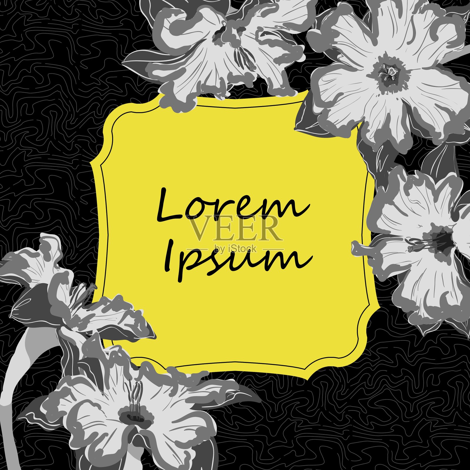 水仙花卡素插画图片素材