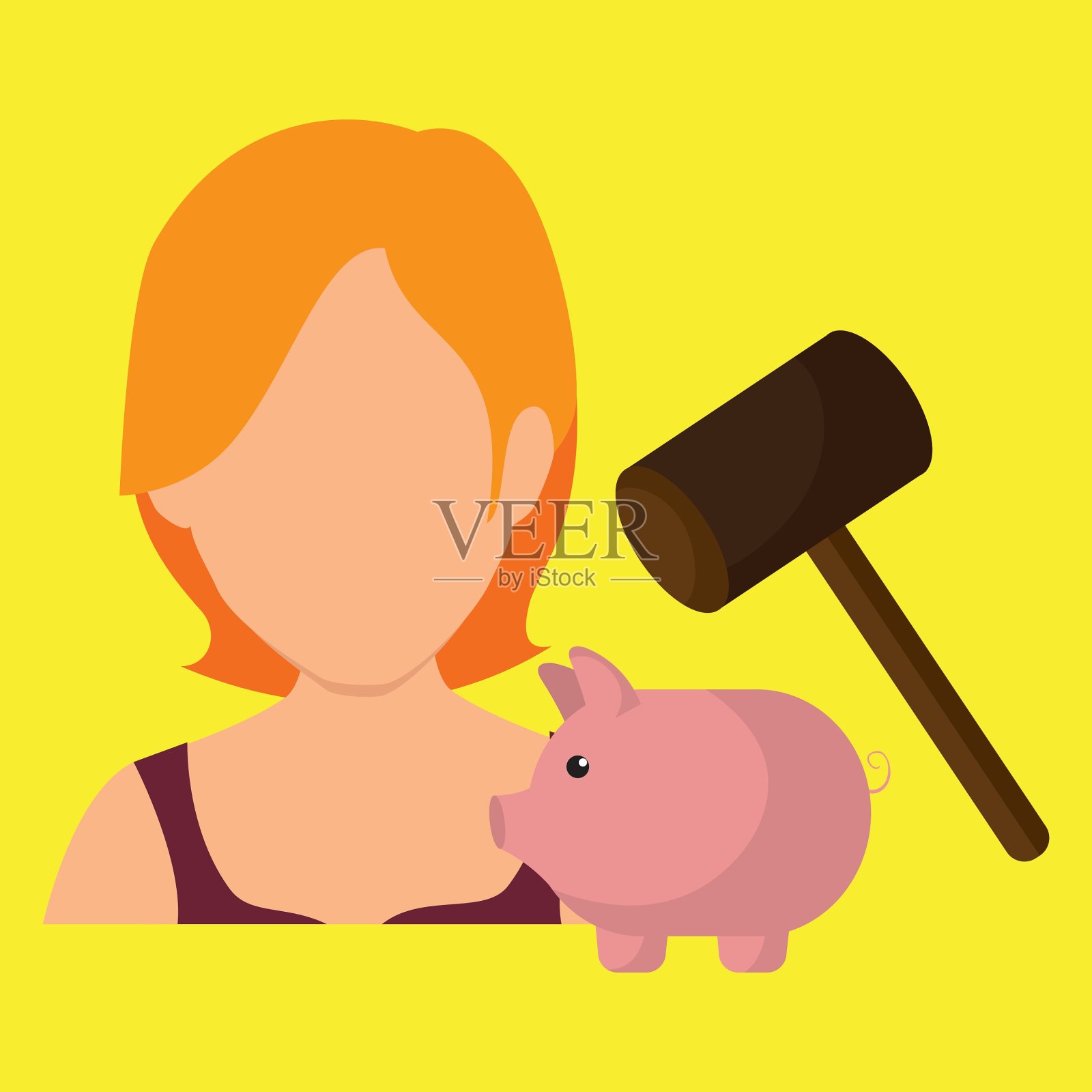 人与钱的概念设计插画图片素材