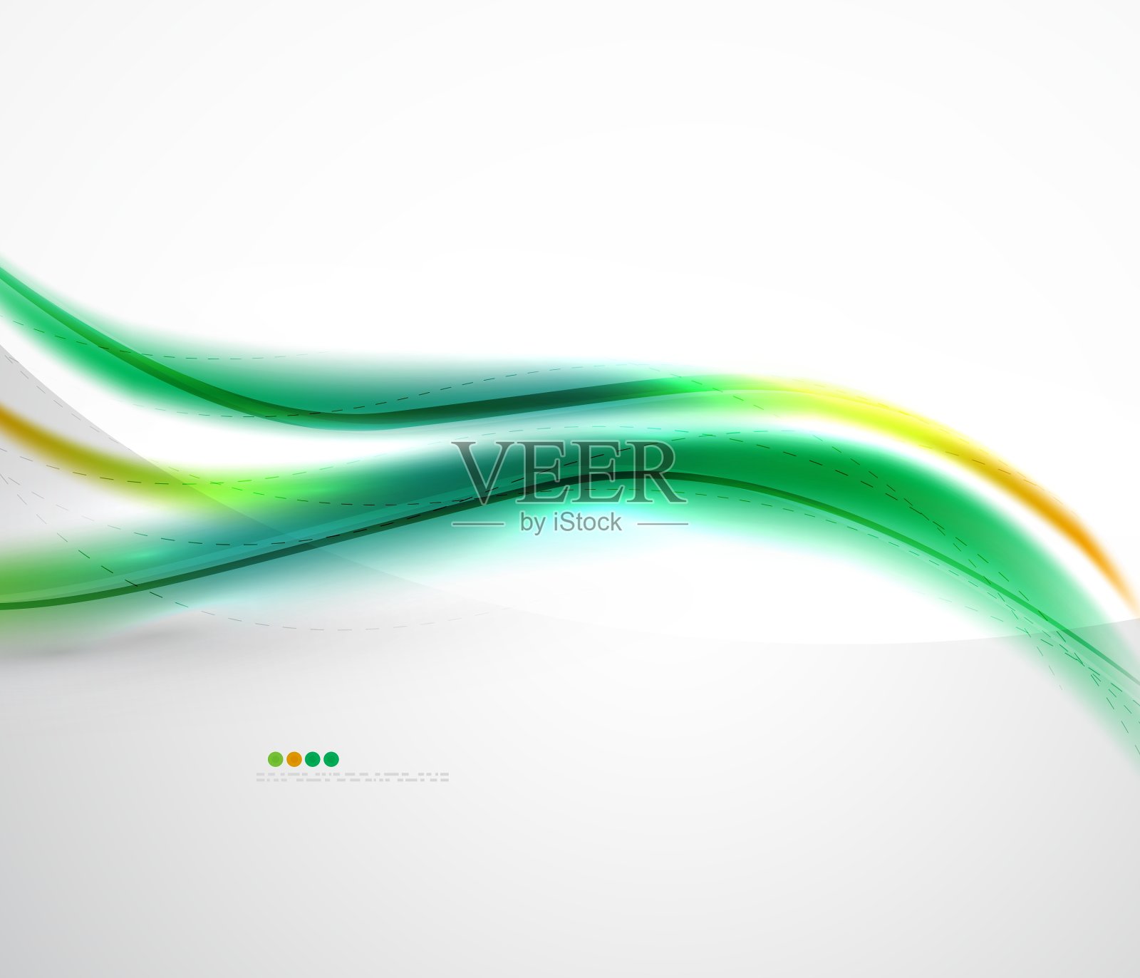 彩虹色光泽丝优雅波浪插画图片素材