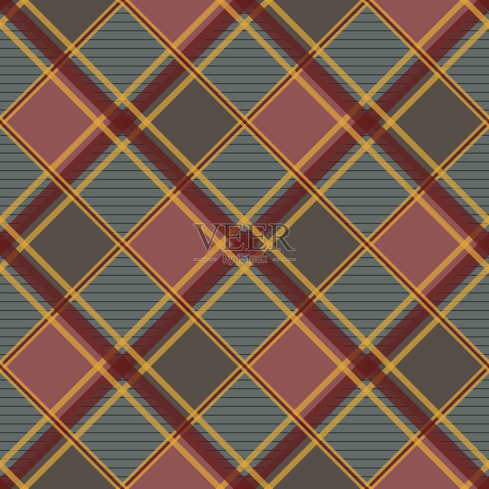 黄色南瓜收获钻石棋盘插画图片素材