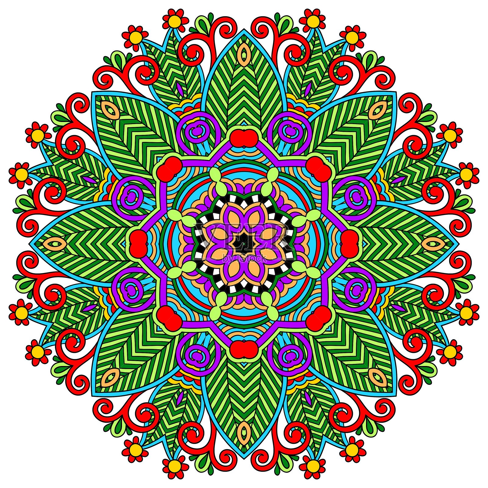 圆形花边点缀圆形几何装饰设计元素图片