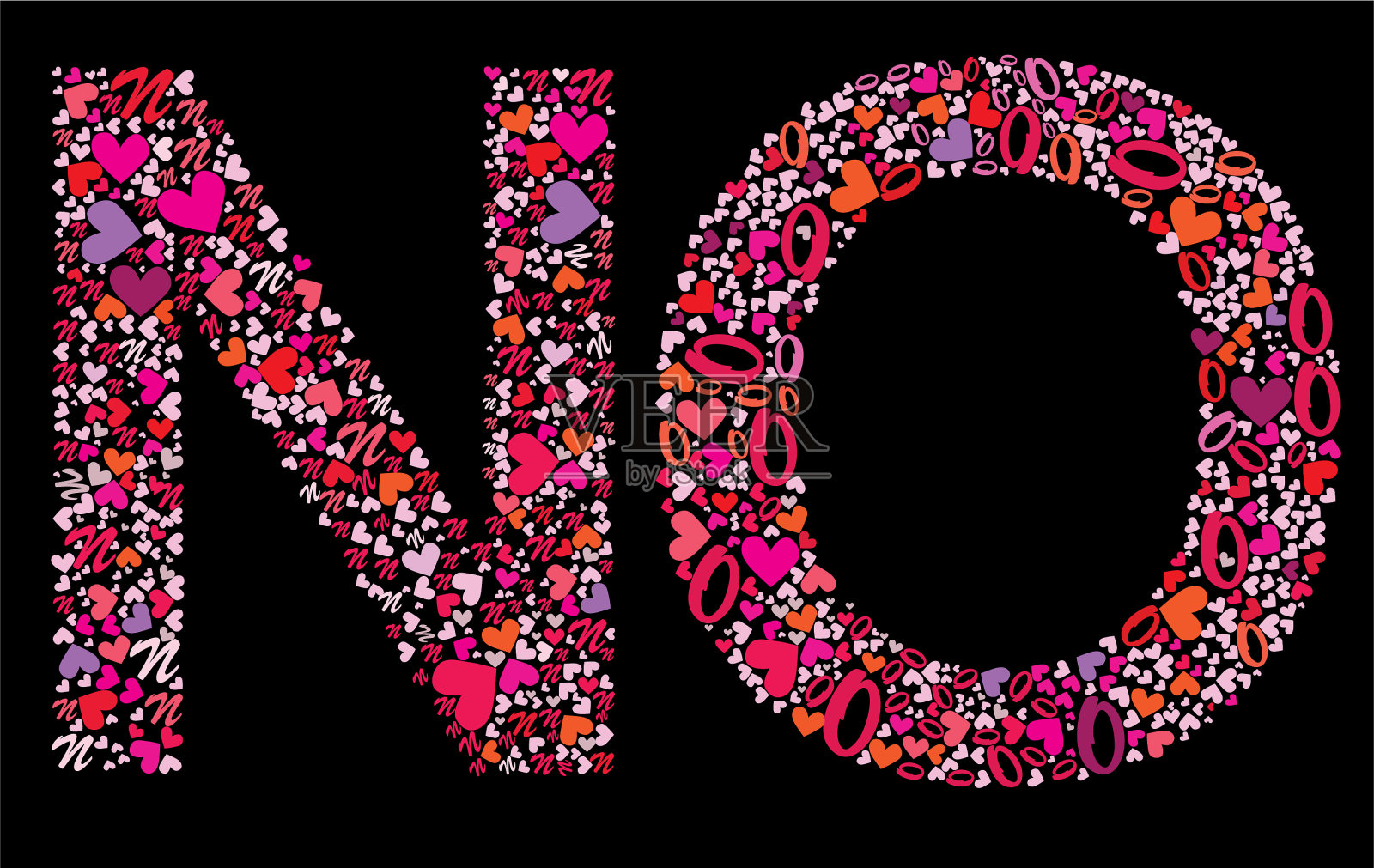 情人节的字母插画图片素材