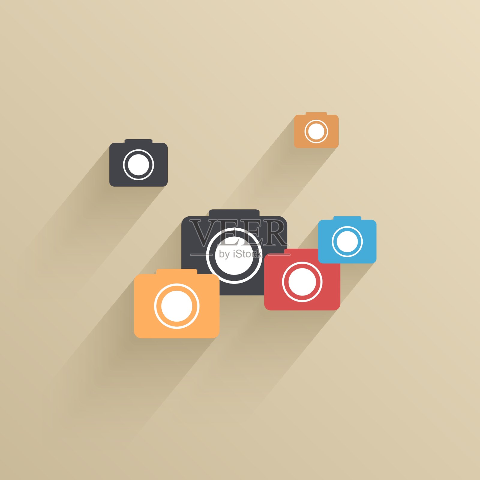 创意平面ui图标背景Eps 10图标素材