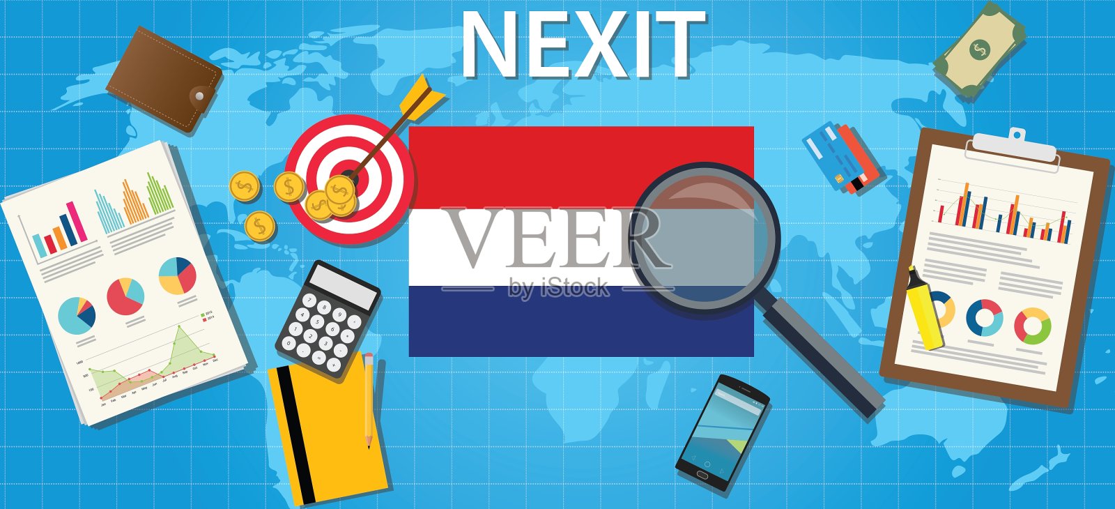 退出荷兰退出欧洲组织插画图片素材