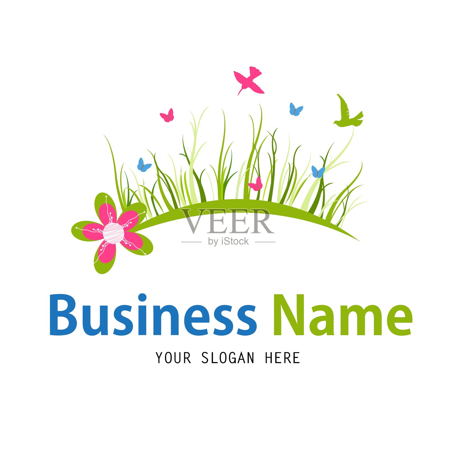 花卉图标设计标志插画图片素材