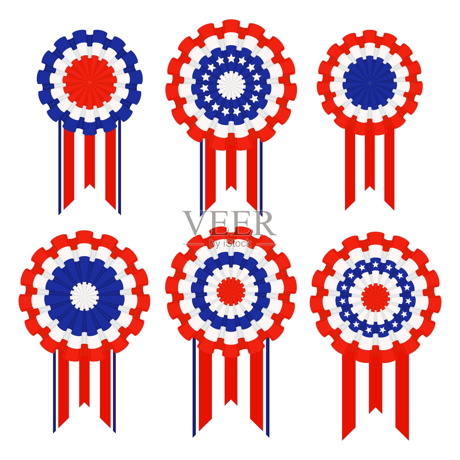 假期带花结插画图片素材