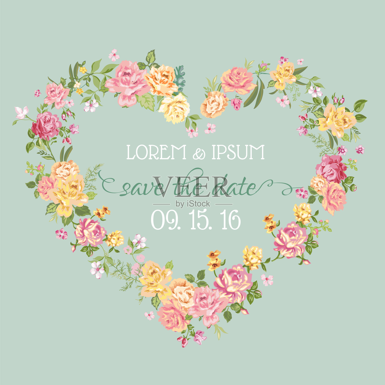 婚礼请柬-节省时间设计模板素材