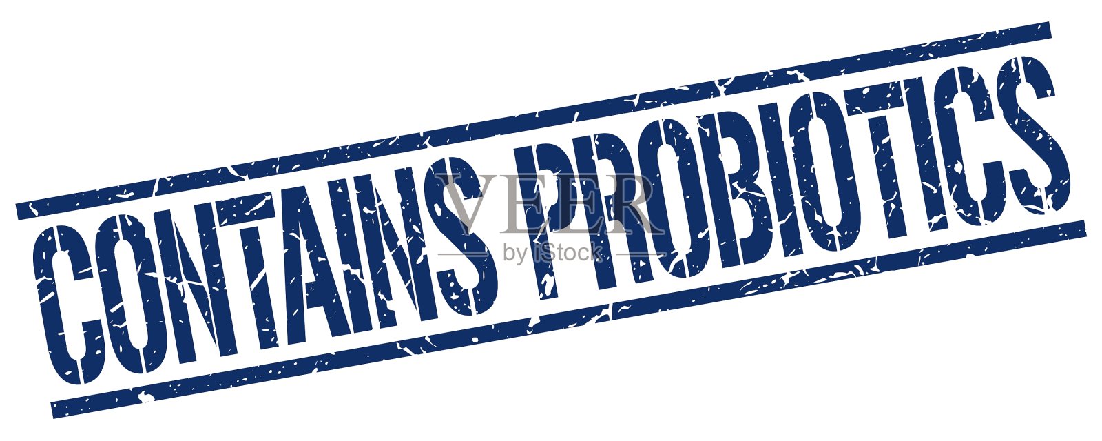 含有益生菌的邮票插画图片素材