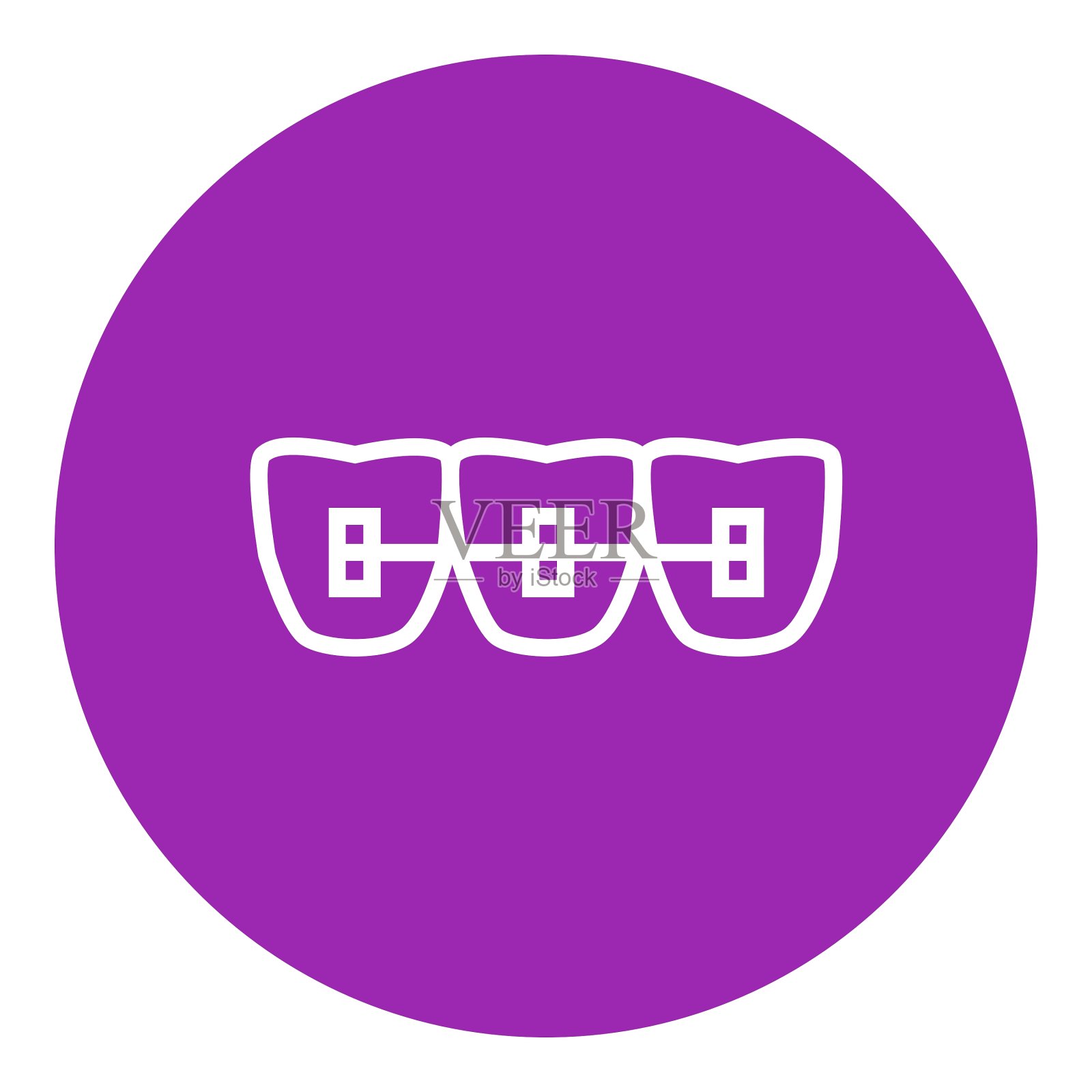 矫正牙套线图标图标素材