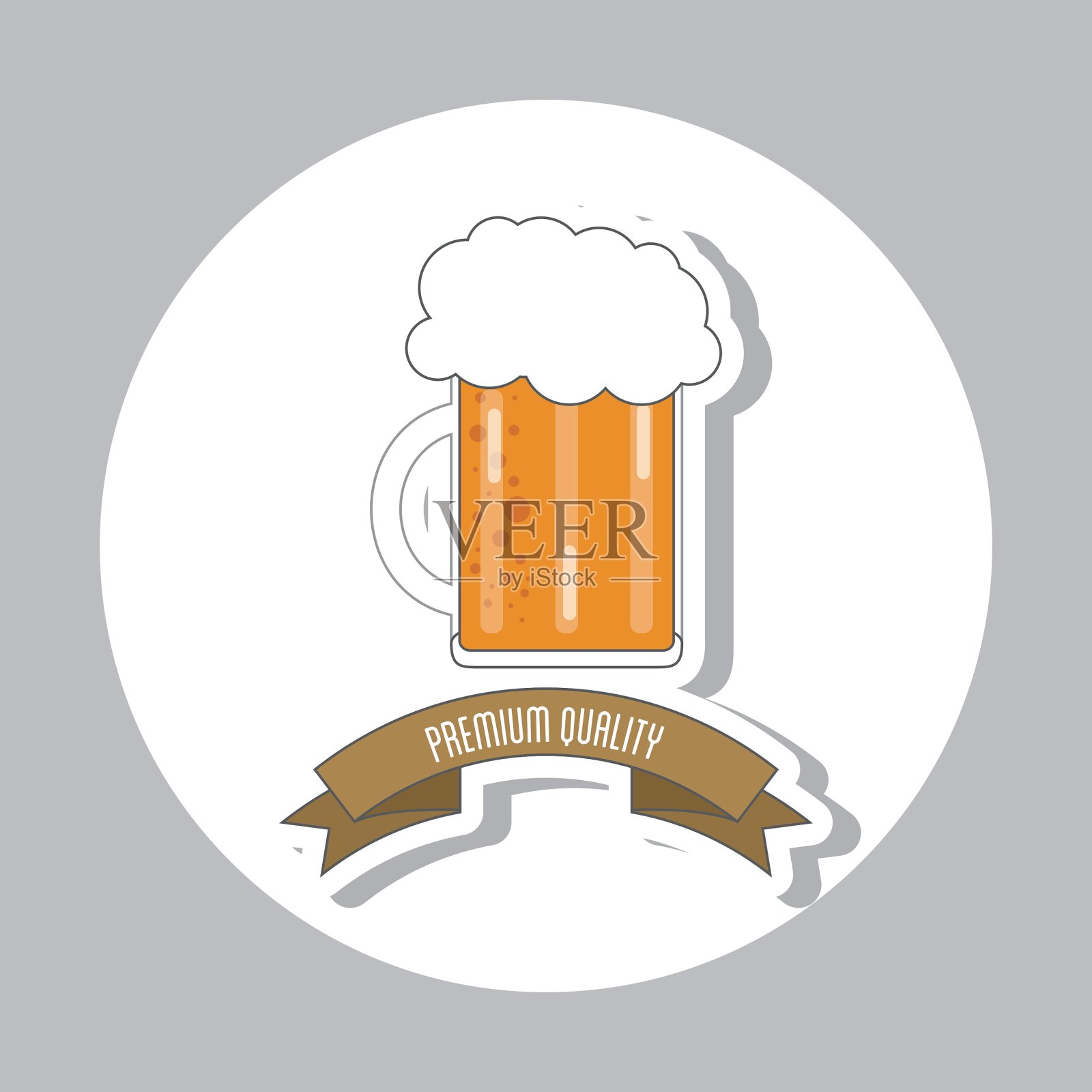 啤酒图标设计插画图片素材