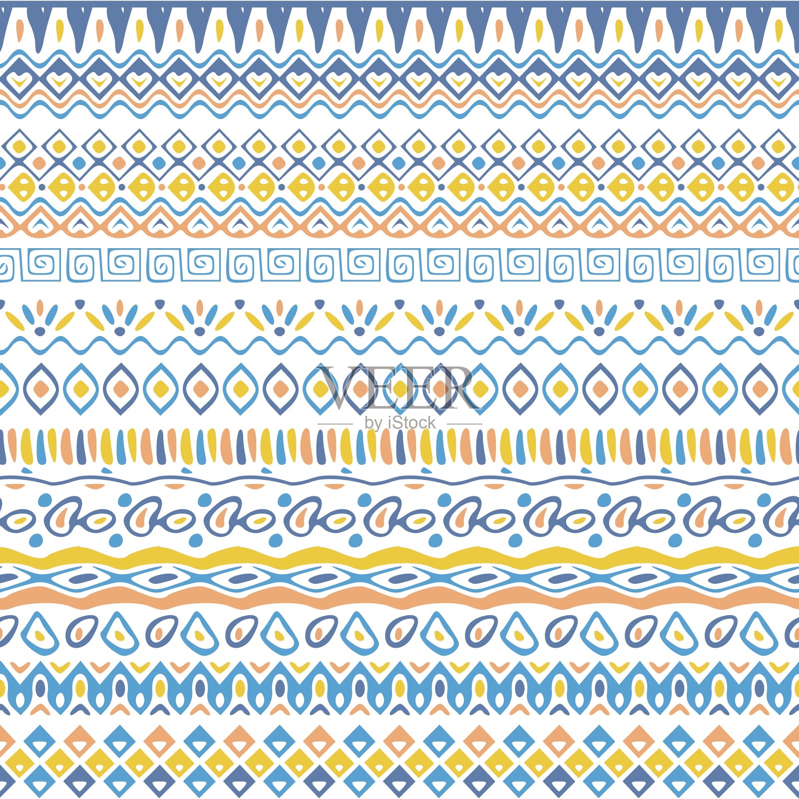 带有部落图案的非洲风格图案插画图片素材