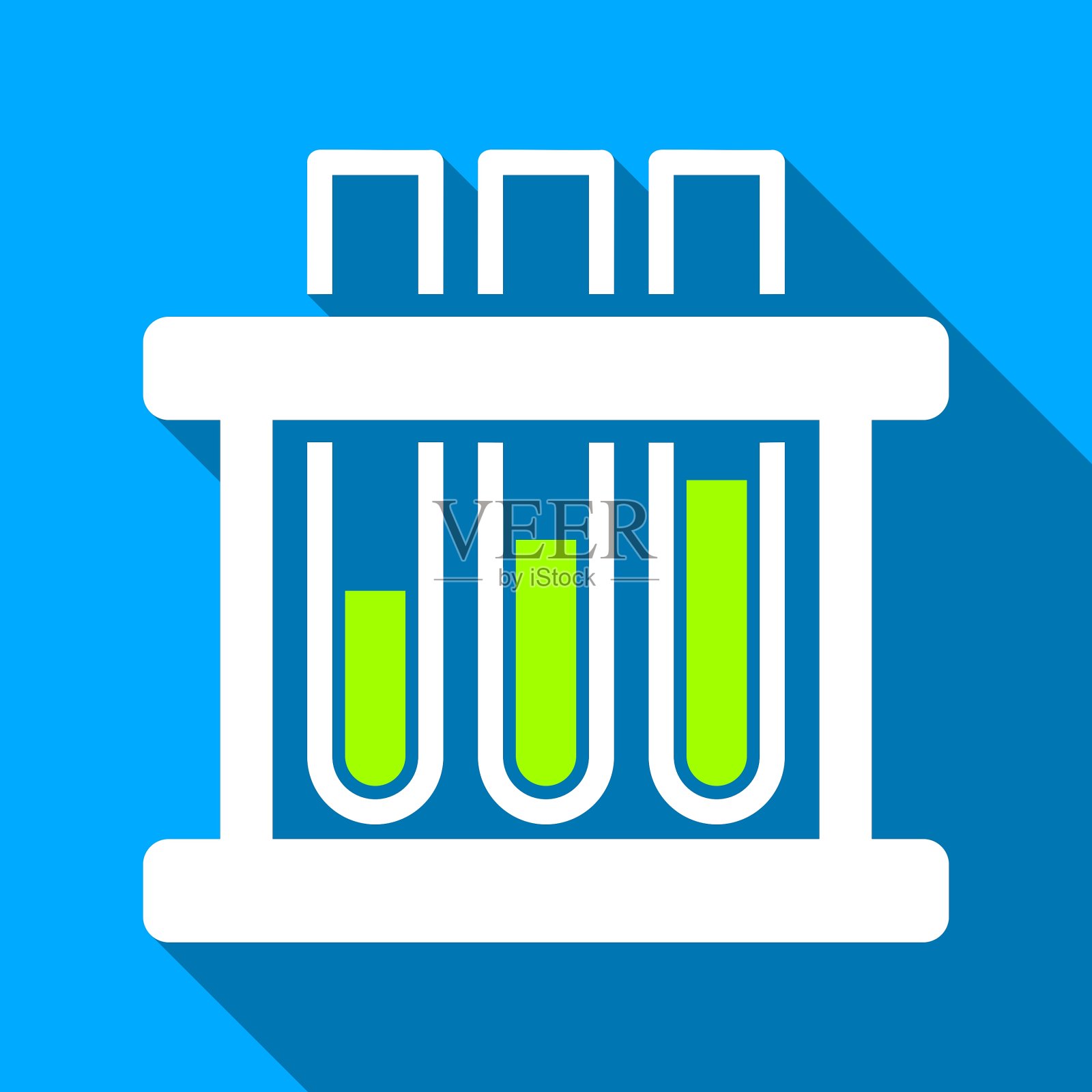 试管平长阴影广场图标插画图片素材