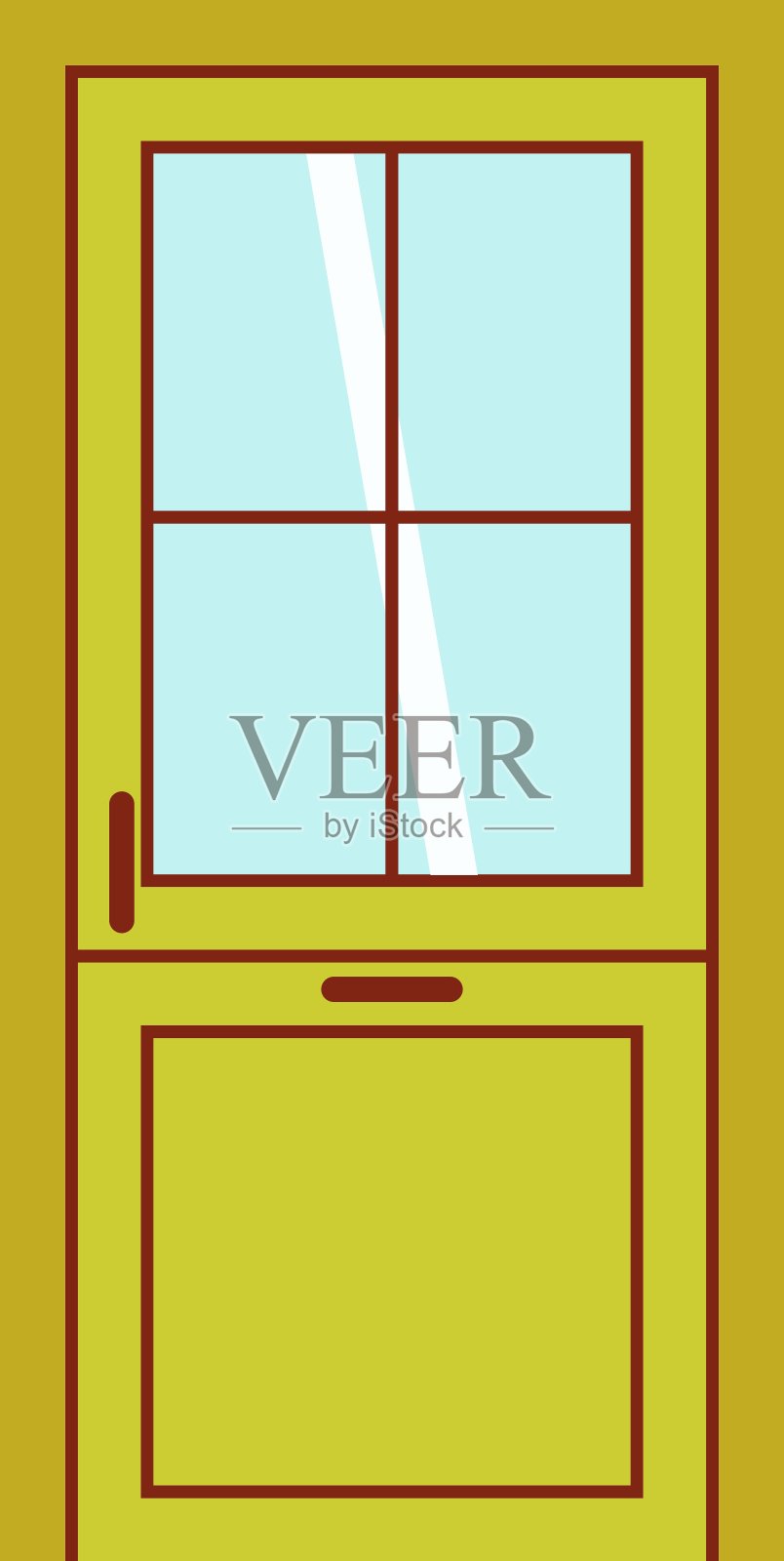 门隔离插画图片素材