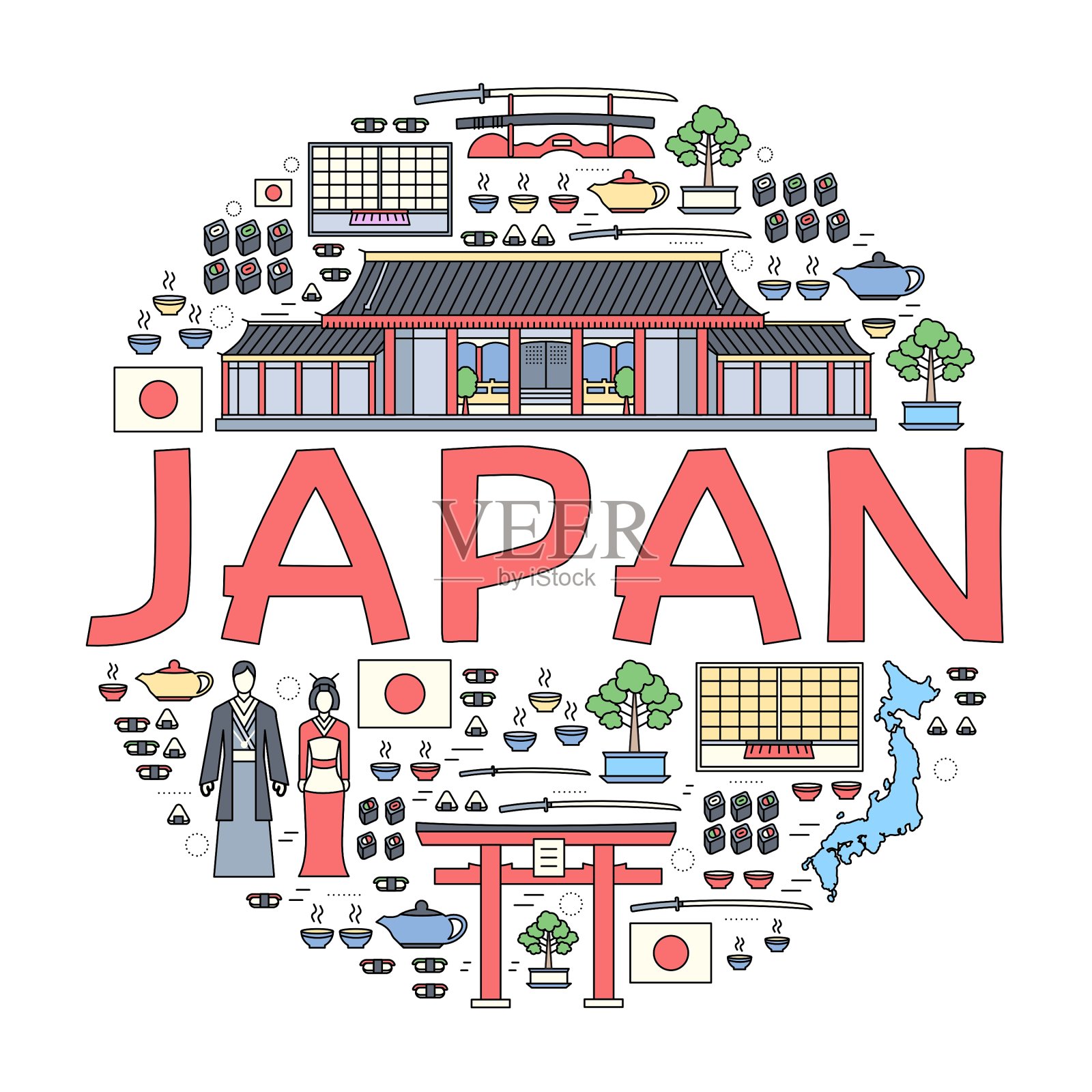 日本旅游度假商品指南设计元素图片