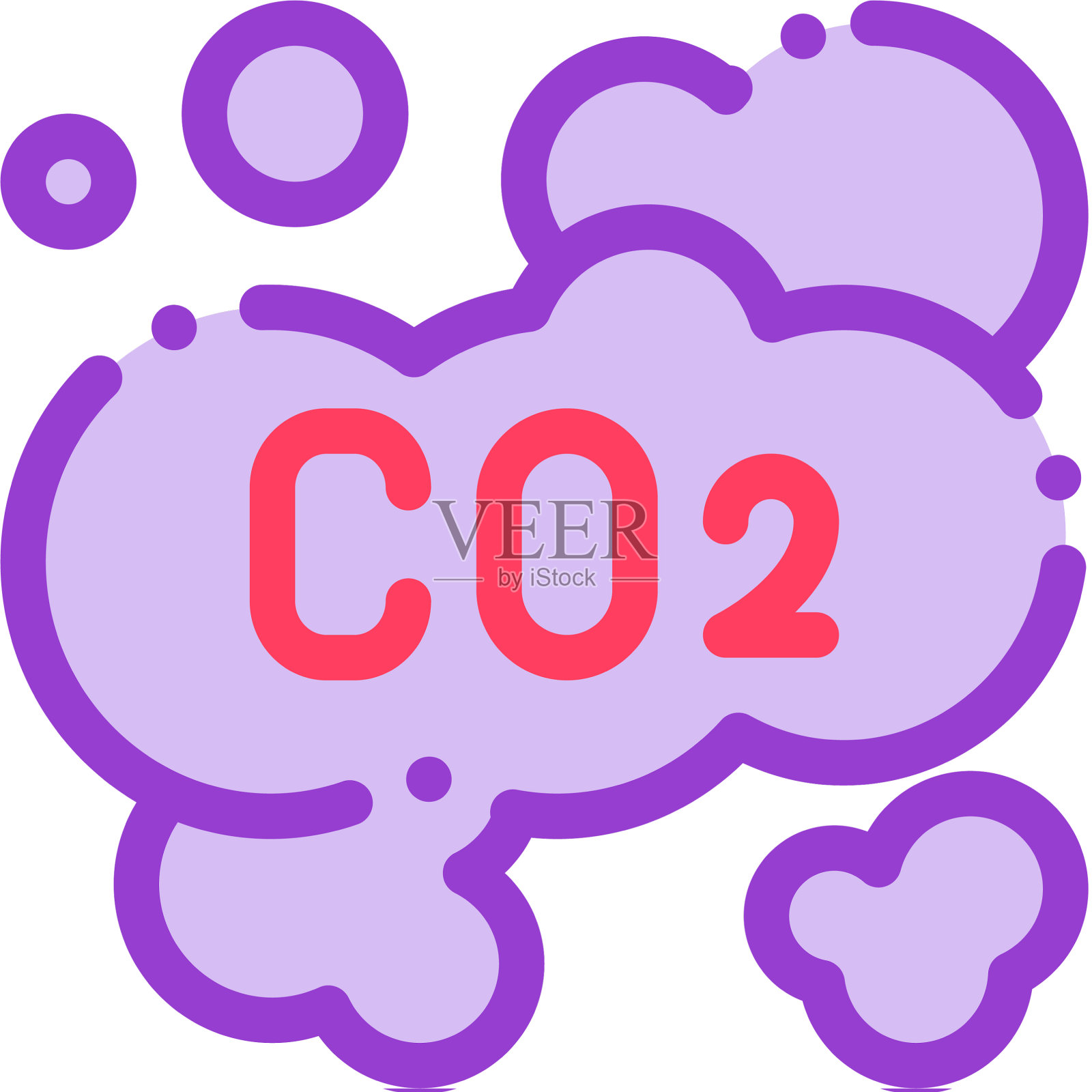 二氧化碳闷烧烟蒸汽空气细线图标图标素材