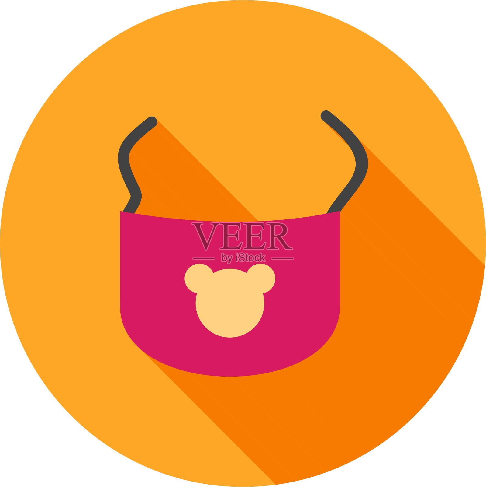 婴儿围嘴插画图片素材