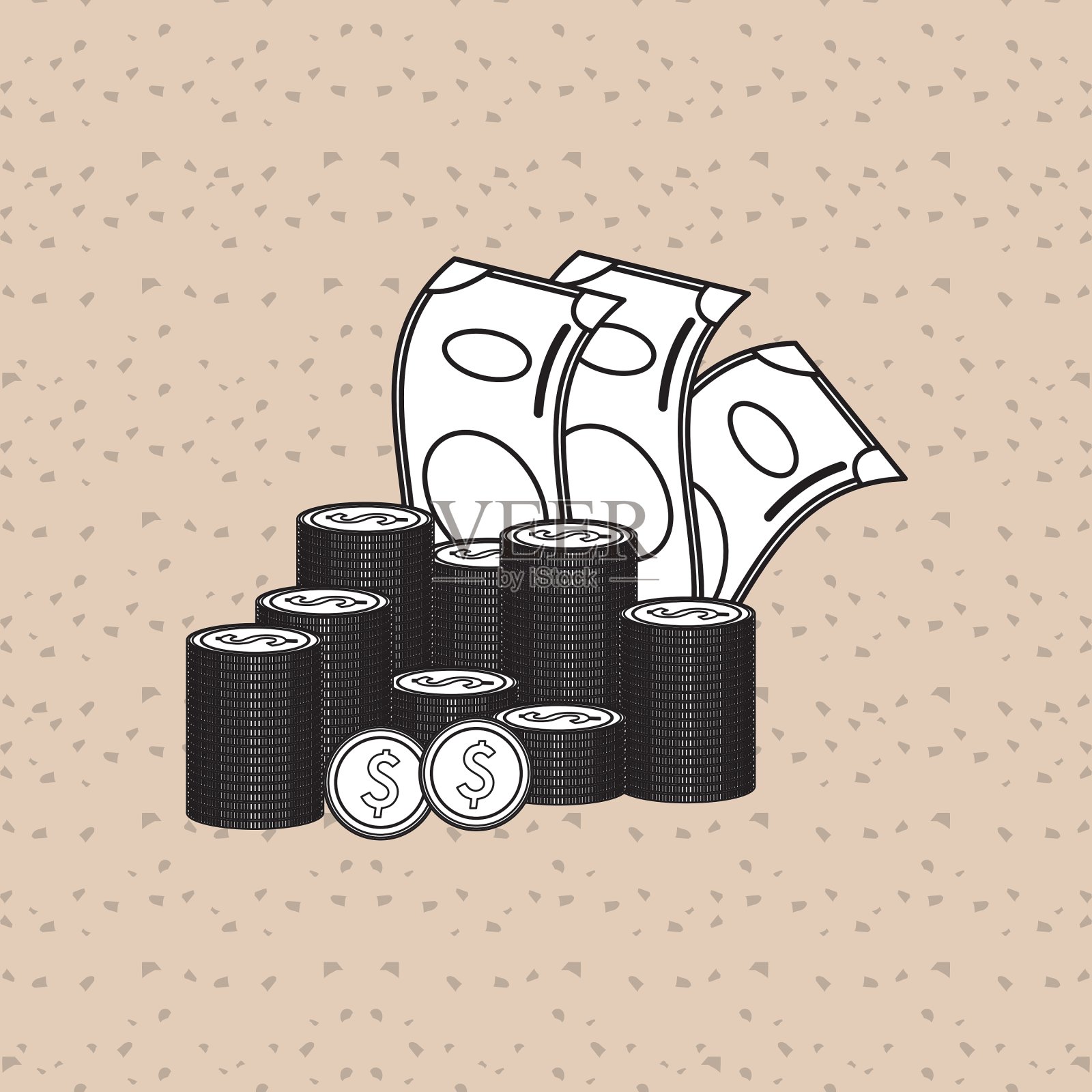 赢利图形设计可编辑插画图片素材