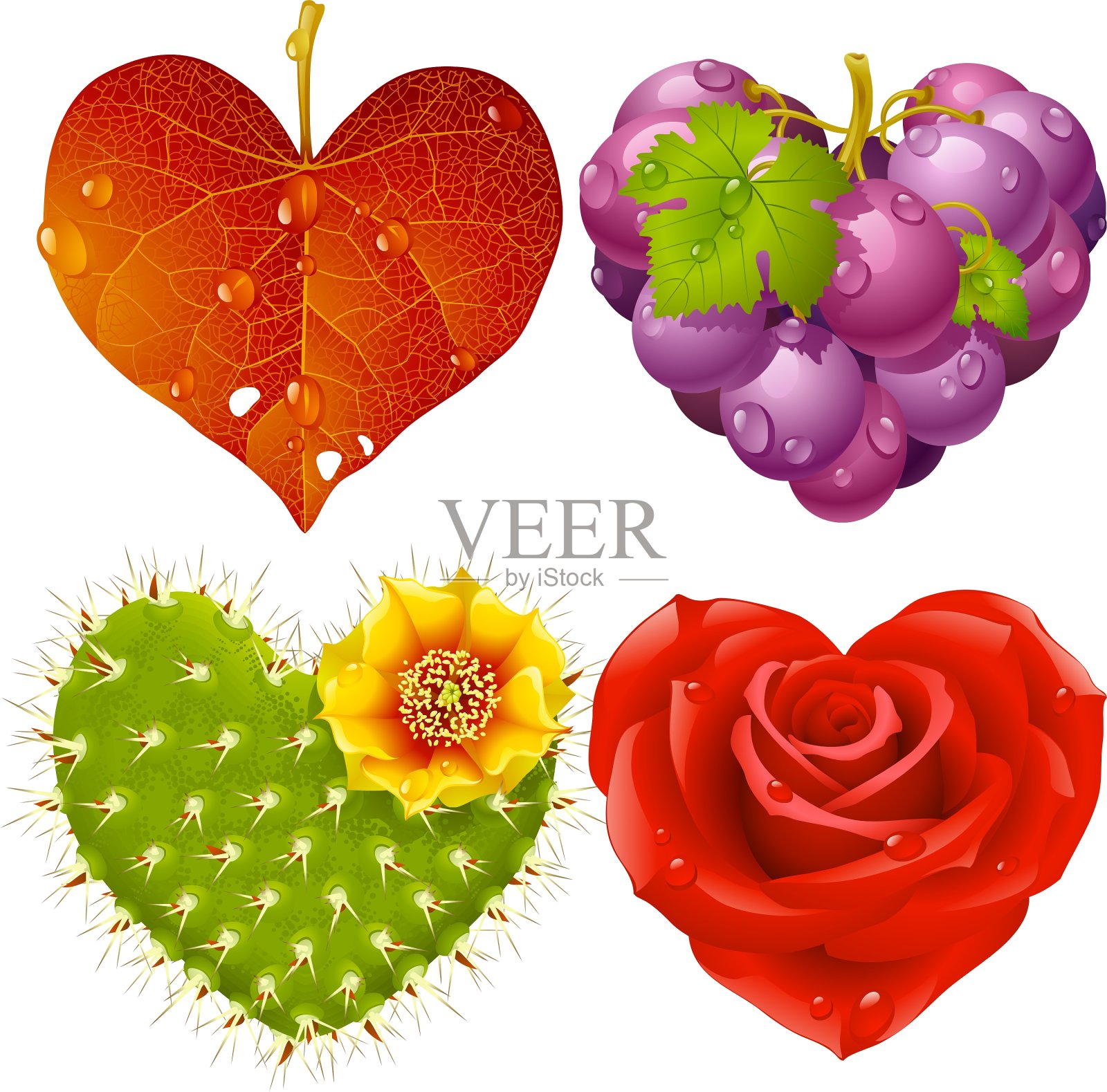 心的形状设计元素图片