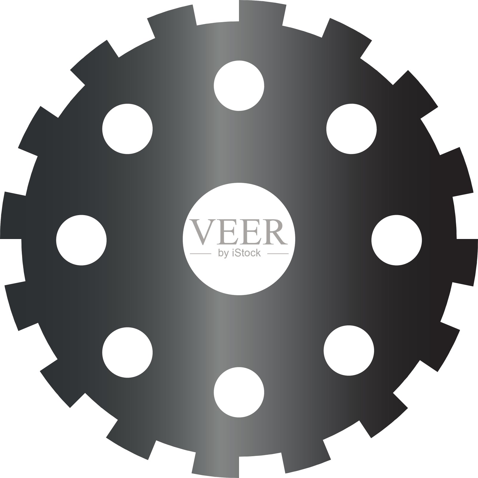 单独的齿轮图标插画图片素材