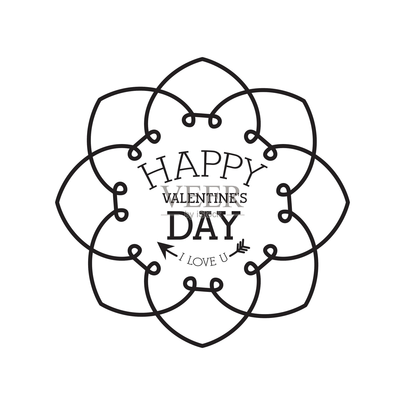 爱的卡片设计插画图片素材