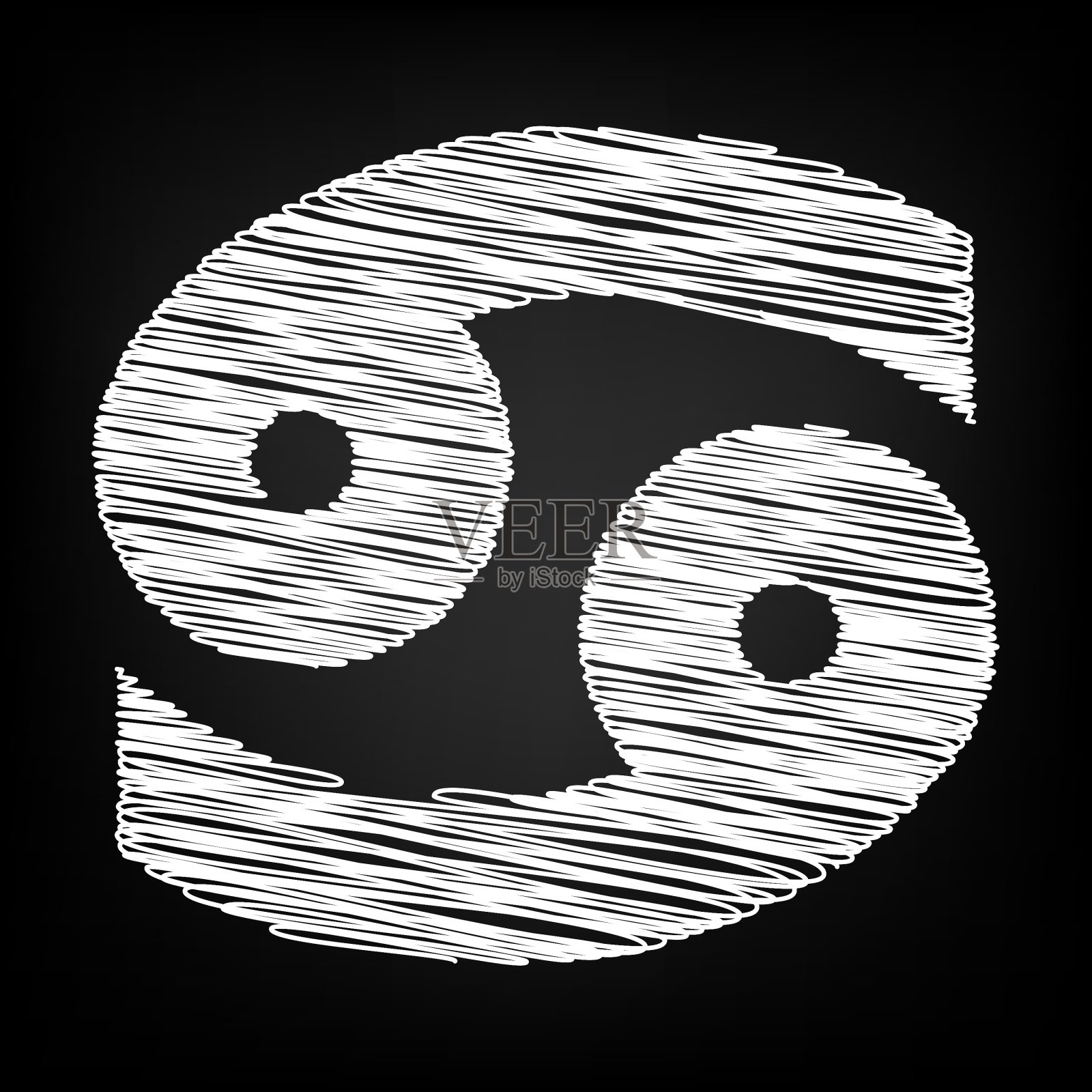 带有粉笔效果的图标插画图片素材