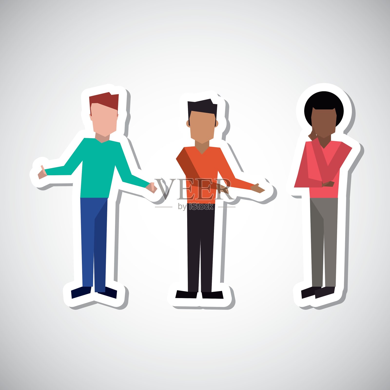 沟通与人员平面设计插画图片素材