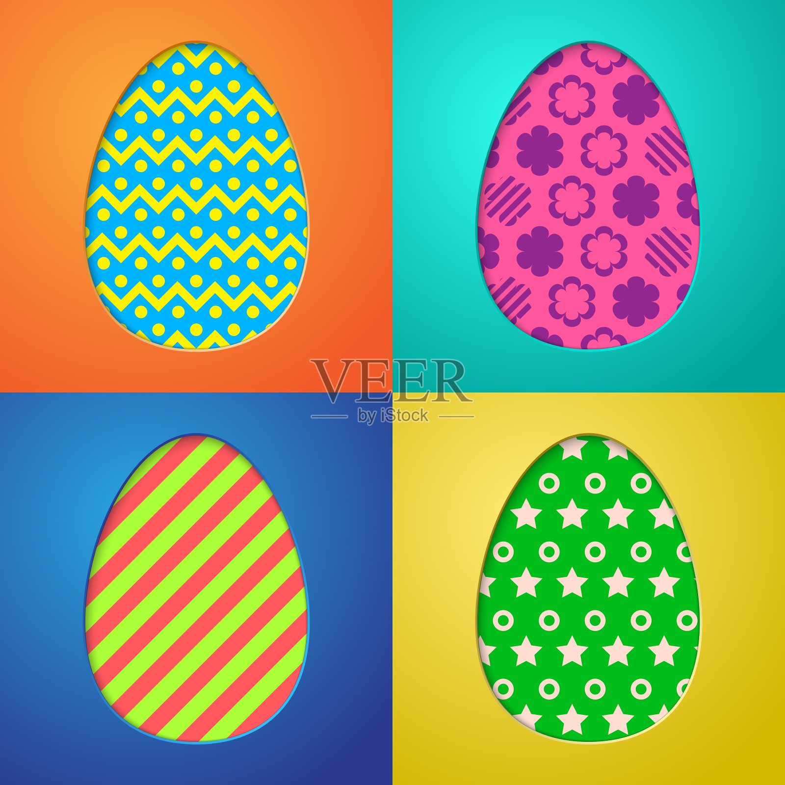 复活节彩蛋的背景设计模板素材