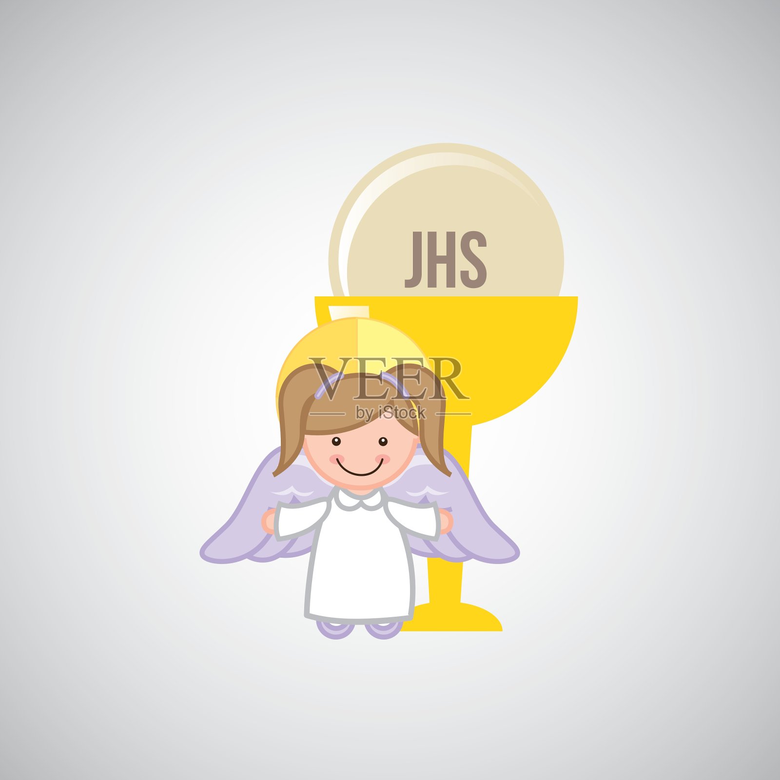 天使翅膀的宗教插画图片素材