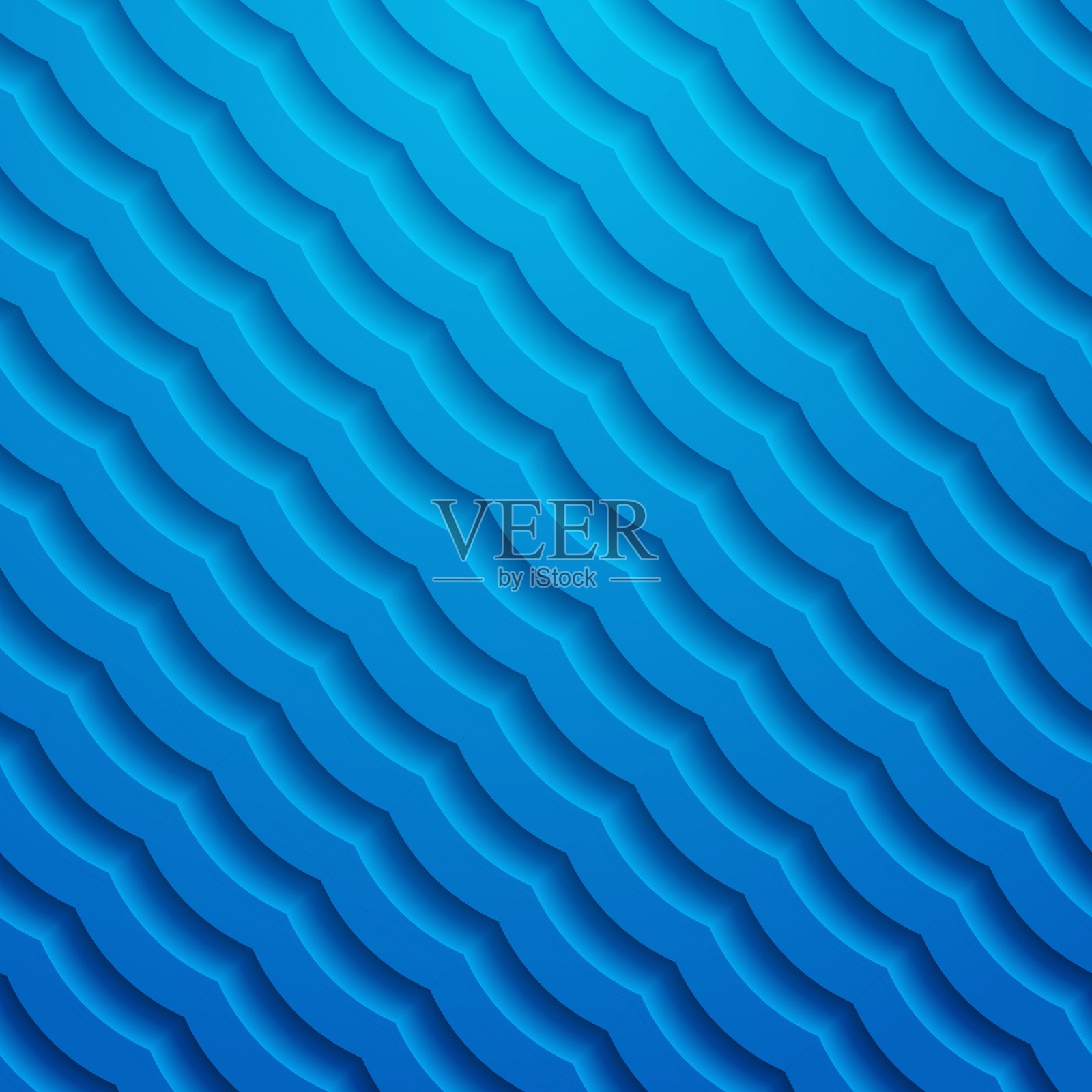 蓝色3d波浪背景插画图片素材