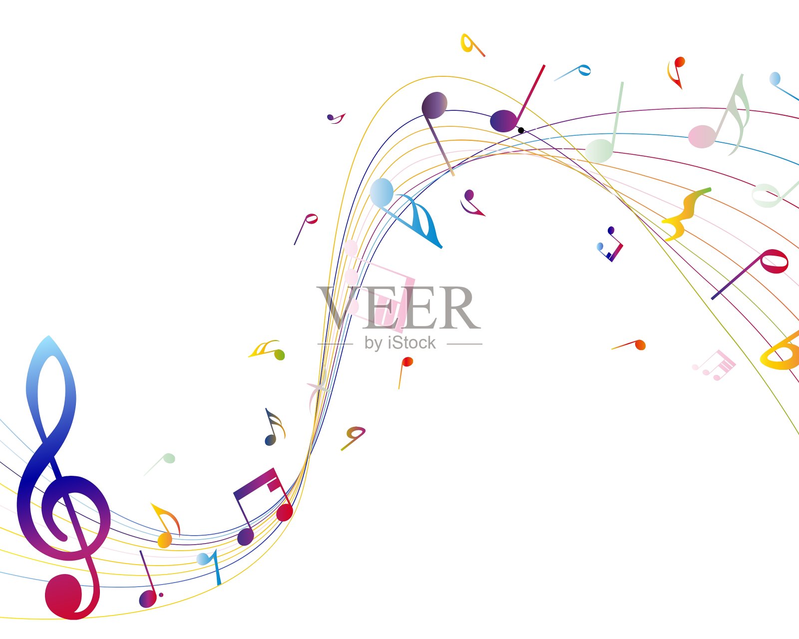 颜色的笔记设计元素图片