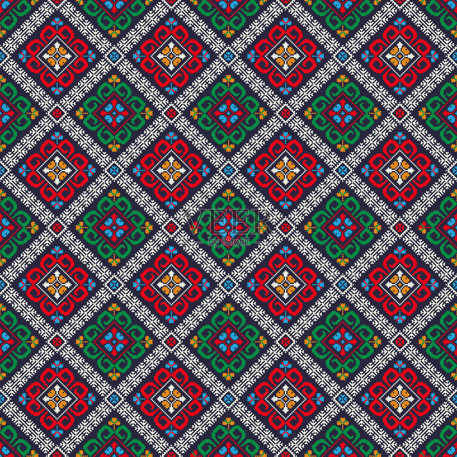 罗马尼亚传统图案24插画图片素材