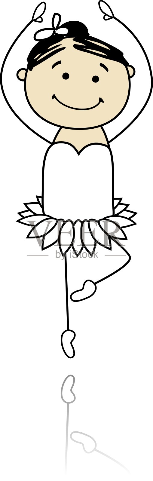 你设计的可爱的小芭蕾舞演员设计元素图片