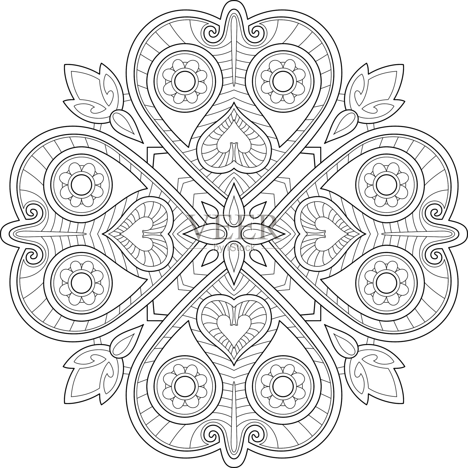 曼荼罗点缀设计元素图片