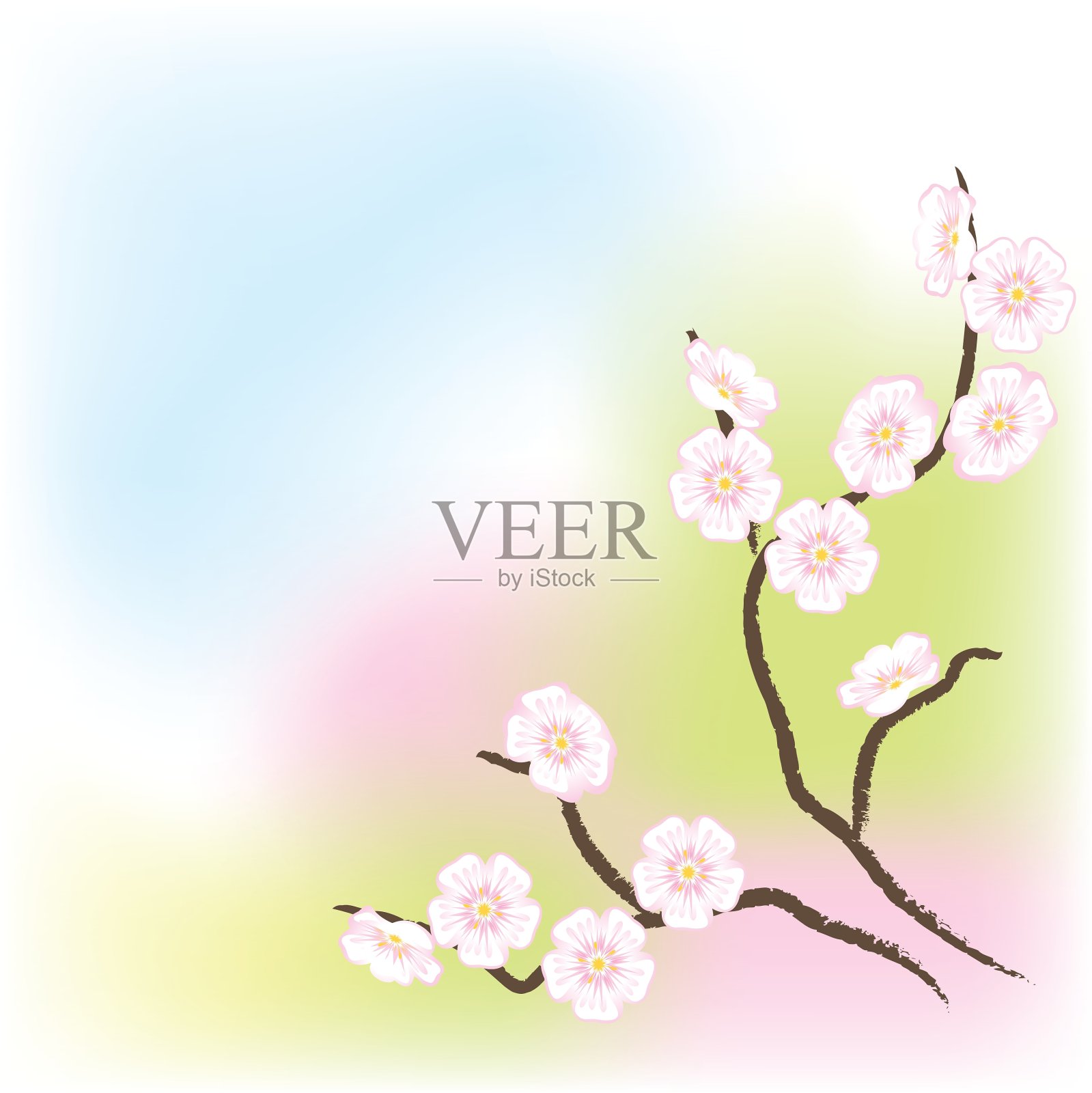 花的背景插画图片素材